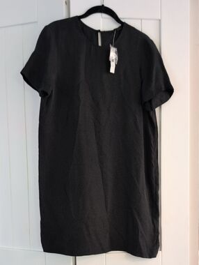 J. Crew Black Short Sleeve Shift Dress